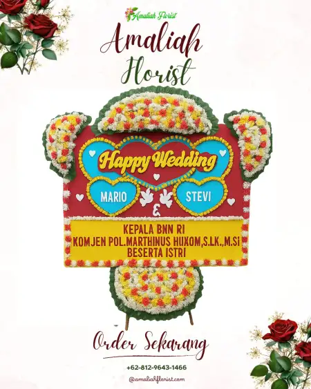Papan Bunga Pernikahan Kebonsari Wetan
